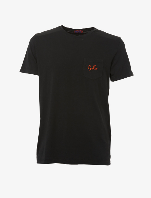 Unisex plain black cotton T-shirt - Clothing | Gallo 1927 - Official Online Shop
