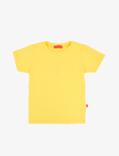 Kids' plain daffodil yellow cotton T-shirt with crew neck - Clothing | Gallo 1927 - Official Online Shop