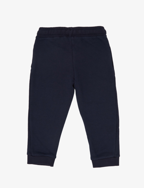 Kids' plain navy blue cotton tracksuit trousers - Clothing | Gallo 1927 - Official Online Shop