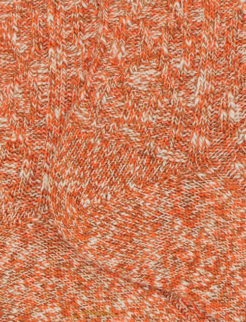 Unisex short plain orange cotton socks with diamond detail - Green | Gallo 1927 - Official Online Shop