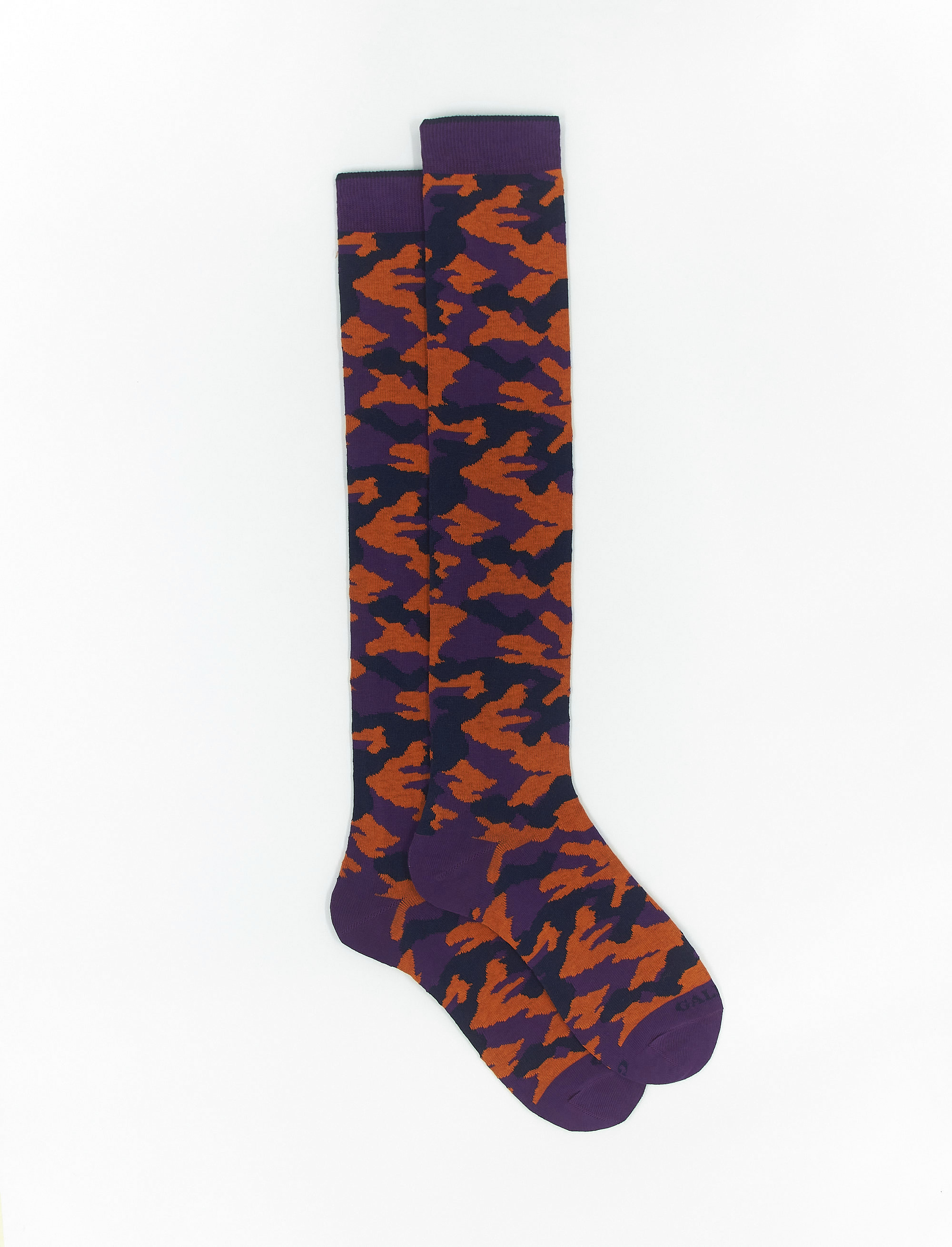 Women's long strelizia cotton socks with camouflage motif - Long | Gallo 1927 - Official Online Shop