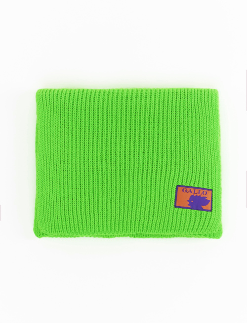 Unisex plain neon green acrylic scarf - Scarves | Gallo 1927 - Official Online Shop