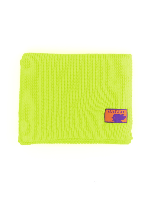 Unisex plain neon yellow acrylic scarf - Scarves | Gallo 1927 - Official Online Shop