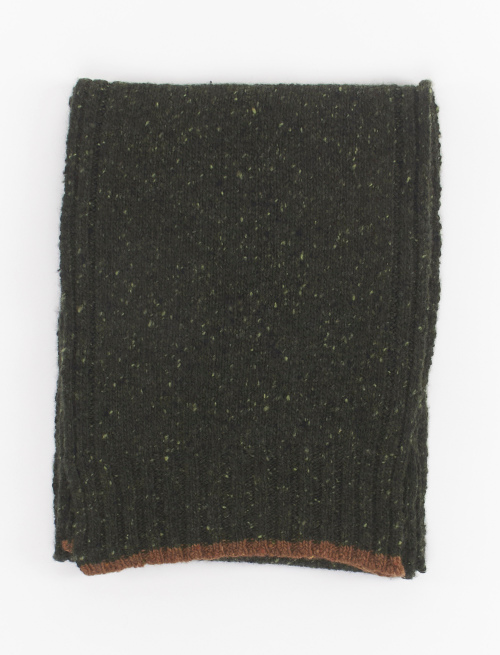 Unisex plain forest green wool scarf - Accessories | Gallo 1927 - Official Online Shop