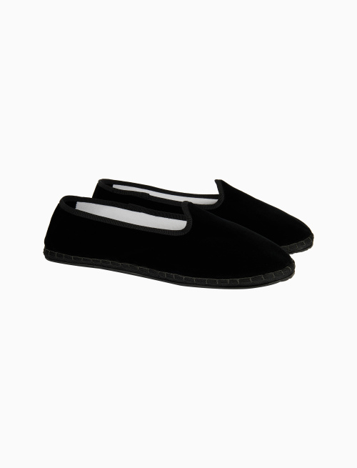 Scarpez unisex velluto nero tinta unita - Friulane | Gallo 1927 - Official Online Shop