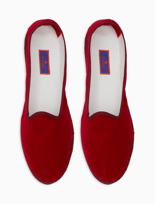 Unisex's plain berry velvet shoes - Capri | Gallo 1927 - Official Online Shop