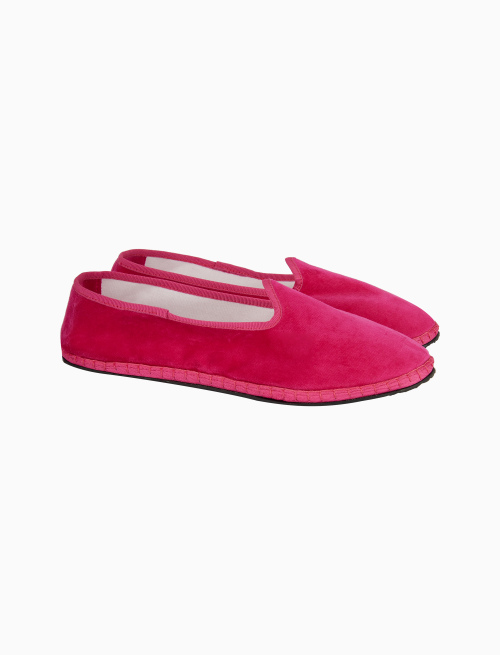 Scarpez unisex velluto fucsia tinta unita - Friulane | Gallo 1927 - Official Online Shop