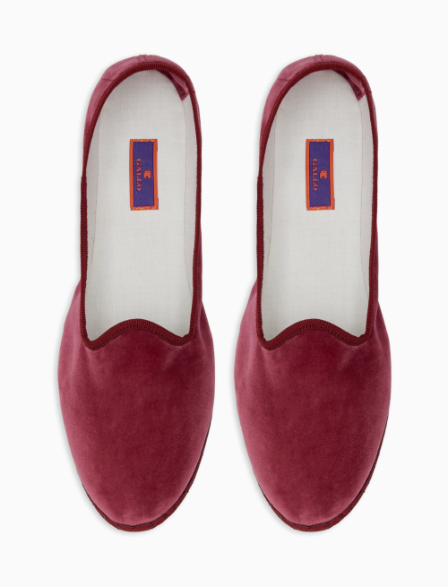 Unisex's plain pink velvet shoes - Shoes | Gallo 1927 - Official Online Shop
