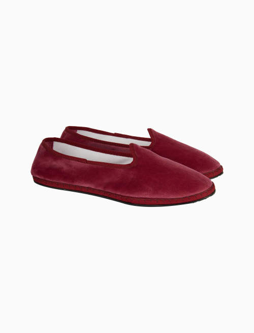 Scarpez unisex velluto rosa tinta unita - Friulane | Gallo 1927 - Official Online Shop