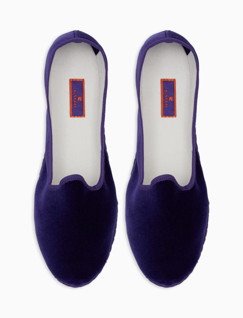 Unisex's plain purple velvet shoes - Shoes | Gallo 1927 - Official Online Shop