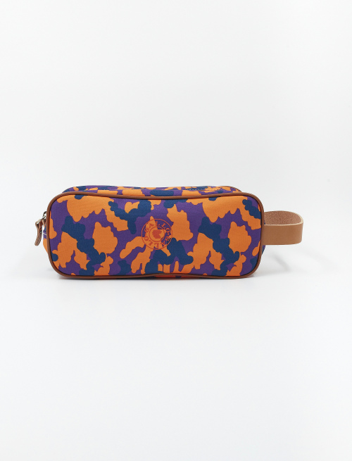 Unisex classic strelizia polyester beauty case with camouflage motif - Small Leather goods | Gallo 1927 - Official Online Shop