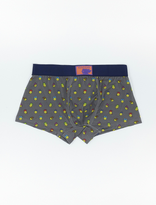 Men's iron cotton boxer shorts with emoji motif - Accessories | Gallo 1927 - Official Online Shop