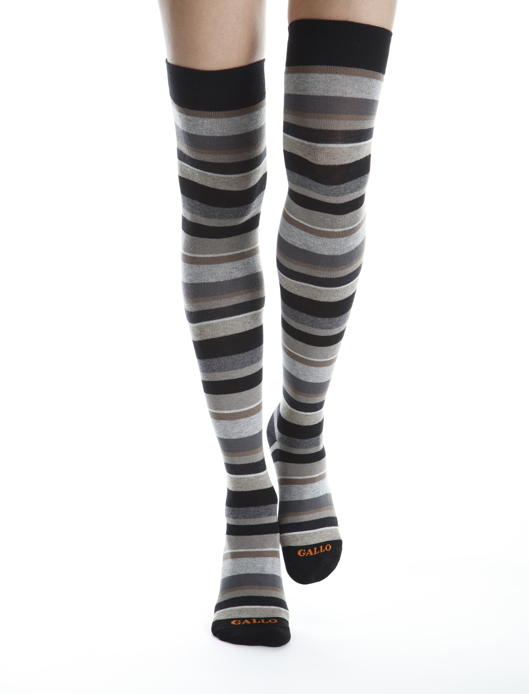 Parigina donna cotone nero righe multicolor - Parigine | Gallo 1927 - Official Online Shop