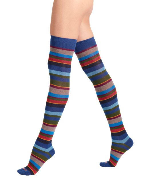 Parigina donna cotone blu righe multicolor - Parigine | Gallo 1927 - Official Online Shop