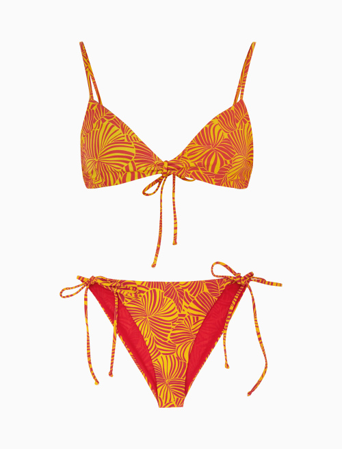 Bikini brassiere donna poliammide narciso fantasia fiore macro - Second Selection | Gallo 1927 - Official Online Shop