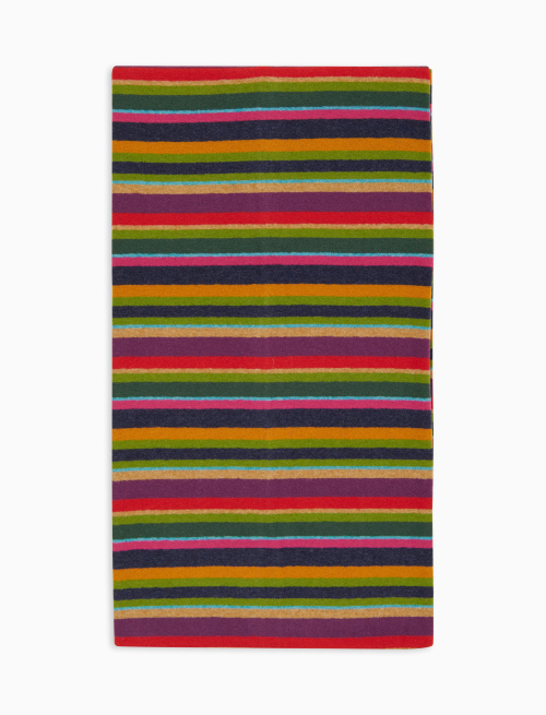 Sciarpa unisex pile blu righe multicolor - Accessori | Gallo 1927 - Official Online Shop