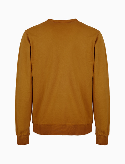 Felpa girocollo unisex cotone giallo tinta unita - Abbigliamento | Gallo 1927 - Official Online Shop