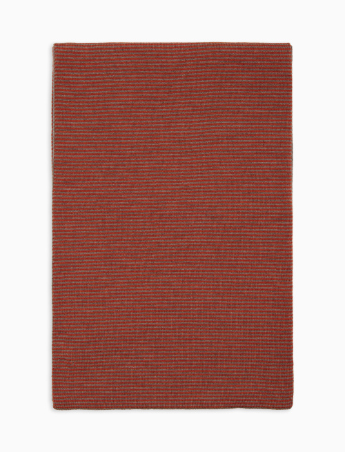 Men's beige wool scarf with Windsor stripes - Windsor | Gallo 1927 - Official Online Shop