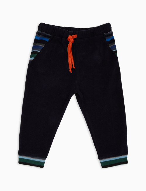 Kids' plain blue fleece trousers - Boys Clothing | Gallo 1927 - Official Online Shop