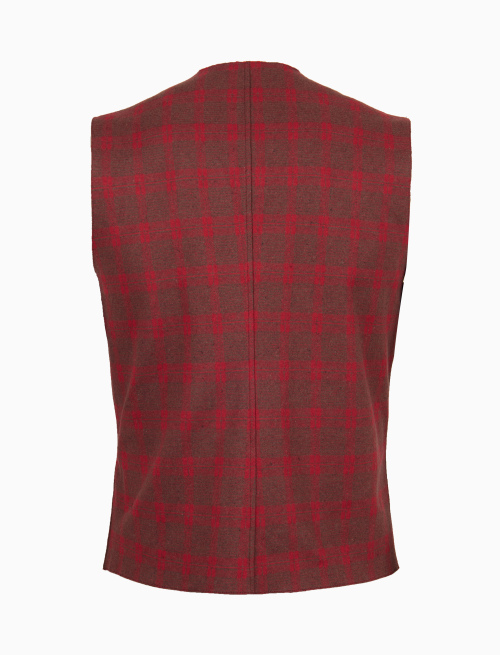 Men's brown tartan-patterned vest - Clothing | Gallo 1927 - Official Online Shop