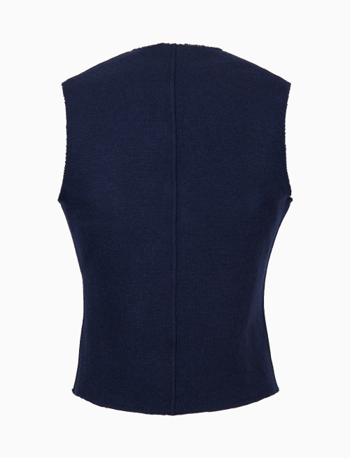 Men's plain blue wool vest - Clothing | Gallo 1927 - Official Online Shop