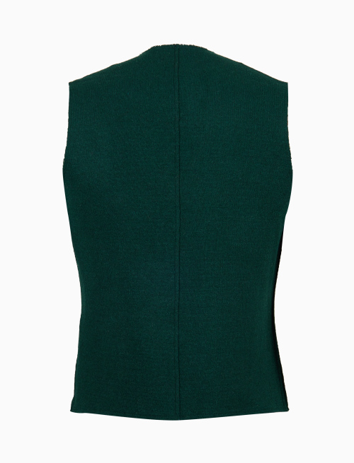 Men's plain green wool vest - Clothing | Gallo 1927 - Official Online Shop