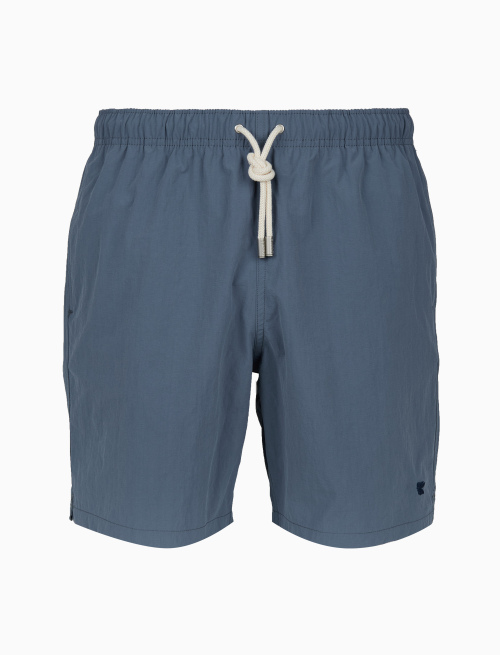 Men's plain blue swimming shorts - Beachwear | Gallo 1927 - Official Online Shop