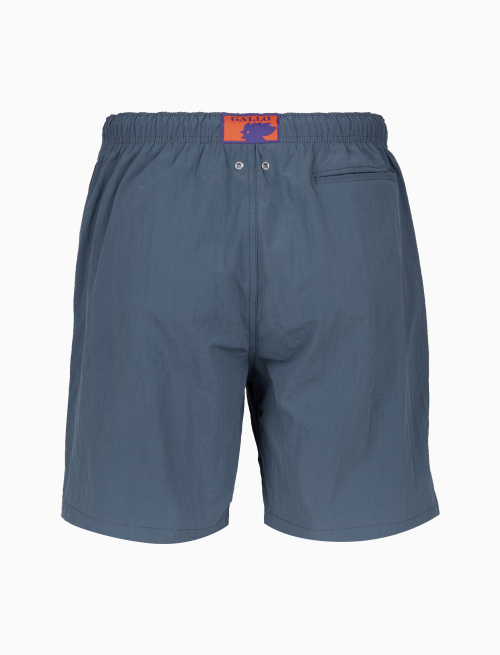Men's plain blue swimming shorts - Beachwear | Gallo 1927 - Official Online Shop