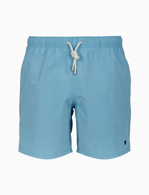 Men's plain light blue swimming shorts - Man | Gallo 1927 - Official Online Shop