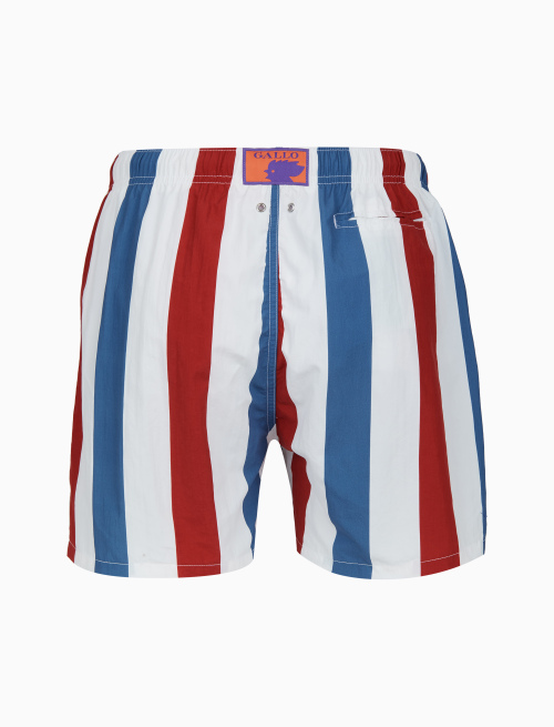 Boxer mare uomo righe tricolor rosso - Beachwear | Gallo 1927 - Official Online Shop