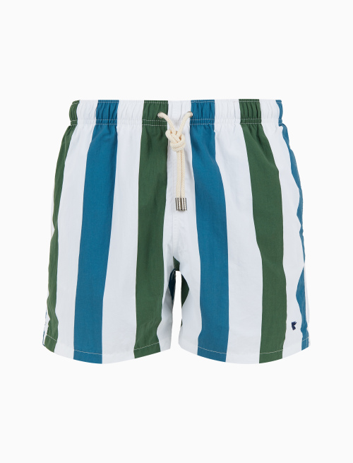 Boxer mare uomo righe tricolor verde - Beachwear | Gallo 1927 - Official Online Shop