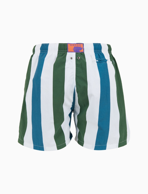 Boxer mare uomo righe tricolor verde - Beachwear | Gallo 1927 - Official Online Shop