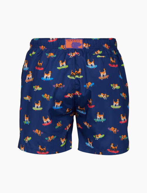 Boxer mare uomo fantasia cani blu - Mare | Gallo 1927 - Official Online Shop