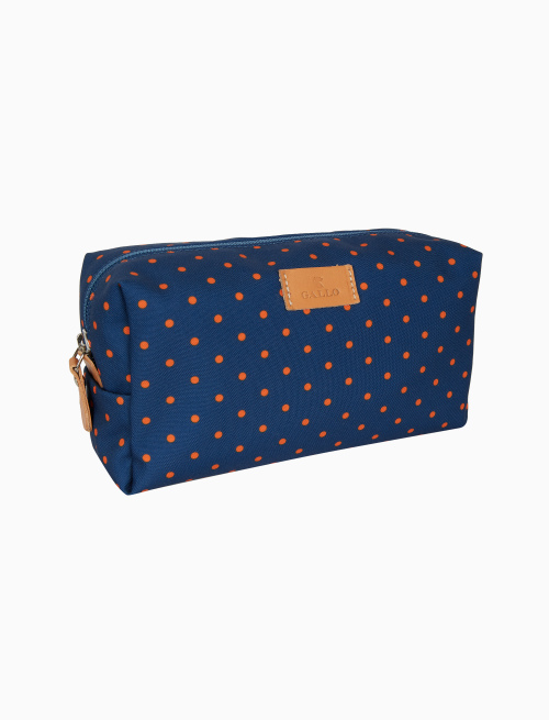 Unisex blue bowler pouch bag with polka dot pattern - Accessories | Gallo 1927 - Official Online Shop