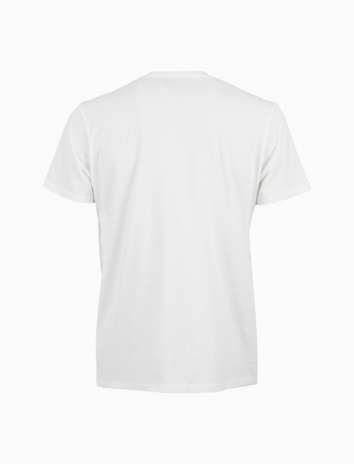 T-shirt girocollo unisex cotone tinto capo tinta unita bianco - T-Shirts | Gallo 1927 - Official Online Shop