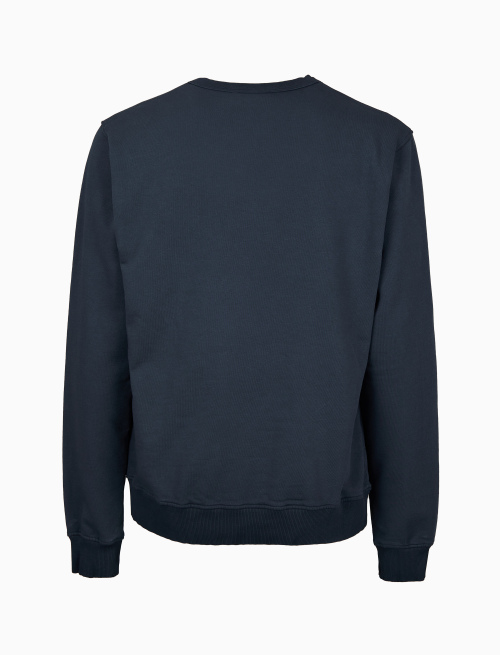 Unisex plain grey garment-dyed cotton crew-neck sweatshirt - Clothing | Gallo 1927 - Official Online Shop