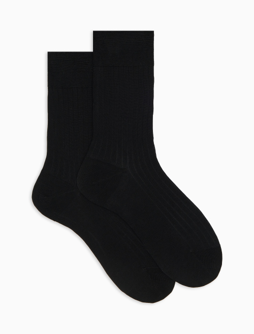 Calze corte donna cotone costa tinta unita nero - TEST | Gallo 1927 - Official Online Shop