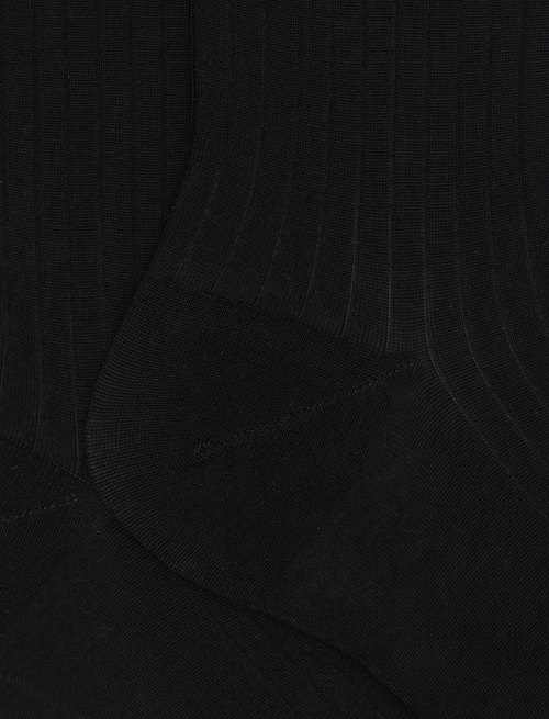 Calze corte donna cotone costa tinta unita nero - TEST | Gallo 1927 - Official Online Shop