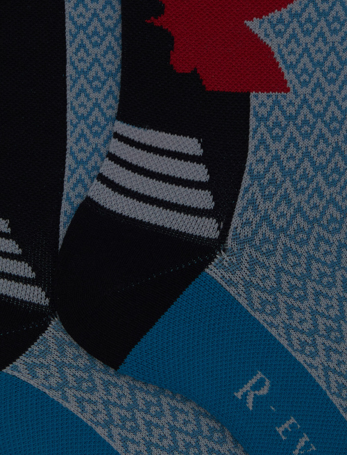Unisex short black technical terry socks with triangle motif - Socks | Gallo 1927 - Official Online Shop