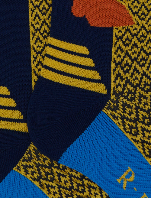 Calze corte unisex spugna tecnica giallo fantasia triangolini - Sport e Spugna | Gallo 1927 - Official Online Shop