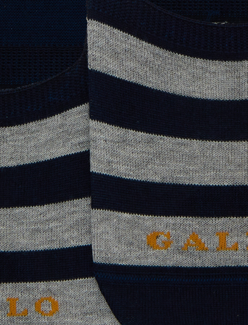 Solette unisex cotone a righe bicolore blu - Solette | Gallo 1927 - Official Online Shop