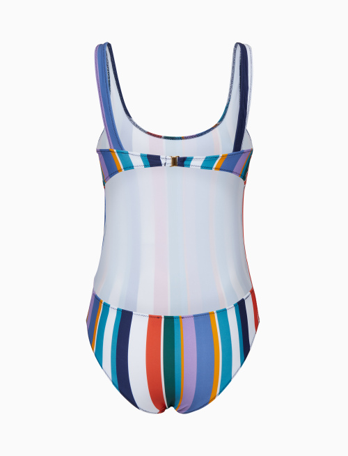 Costume intero donna a righe multicolor bianco - Mare | Gallo 1927 - Official Online Shop