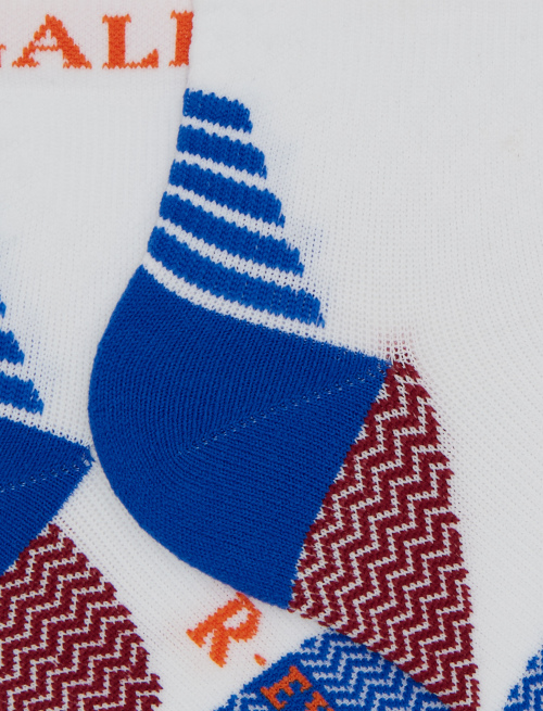 Calze cortissime unisex spugna tecnica tinta unita chevron bianco - Sport e Spugna | Gallo 1927 - Official Online Shop