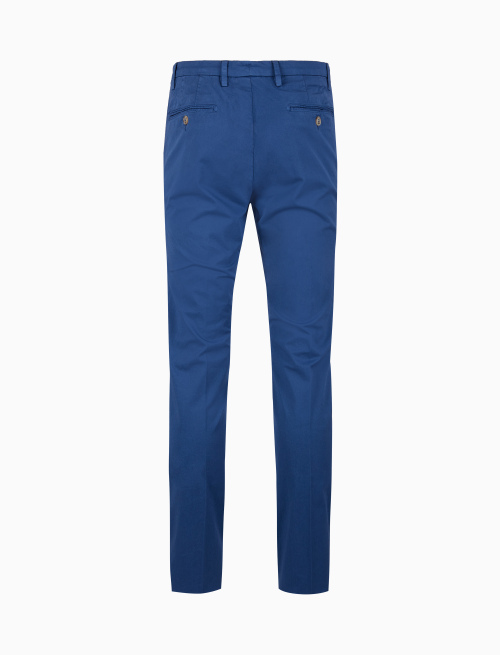 Pantalone lungo uomo in cotone blu tinta unita - Pantaloni | Gallo 1927 - Official Online Shop