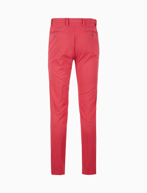 Men's plain red cotton long pants - Trousers | Gallo 1927 - Official Online Shop