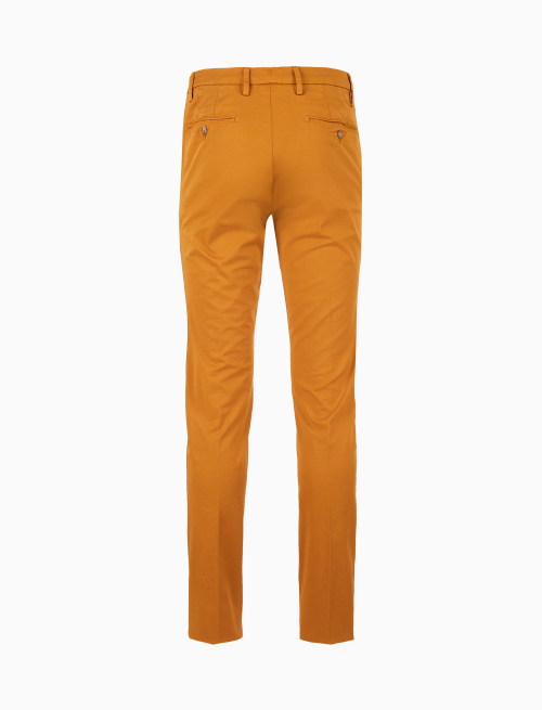 Pantalone lungo uomo in cotone giallo tinta unita - Pantaloni | Gallo 1927 - Official Online Shop