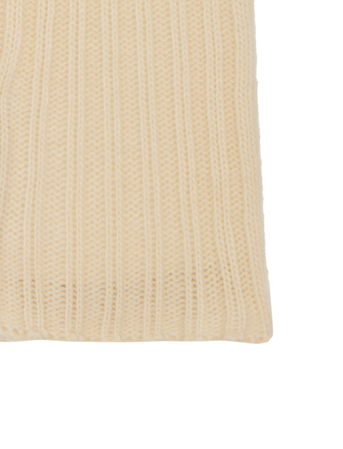 Women's long fingerless plain white ribbed gloves | Gallo 1927 - Official Online Shop