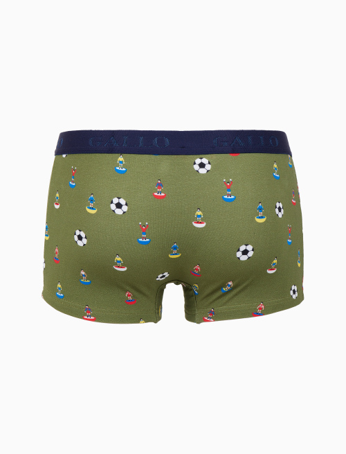 Boxer intimo uomo cotone verde fantasia gioco calcio - Intimo | Gallo 1927 - Official Online Shop