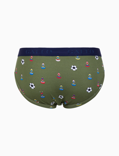Slip intimo uomo cotone verde fantasia gioco calcio - Intimo | Gallo 1927 - Official Online Shop