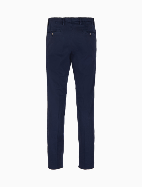 Pantalone lungo uomo cotone blu tinta unita - Pantaloni | Gallo 1927 - Official Online Shop